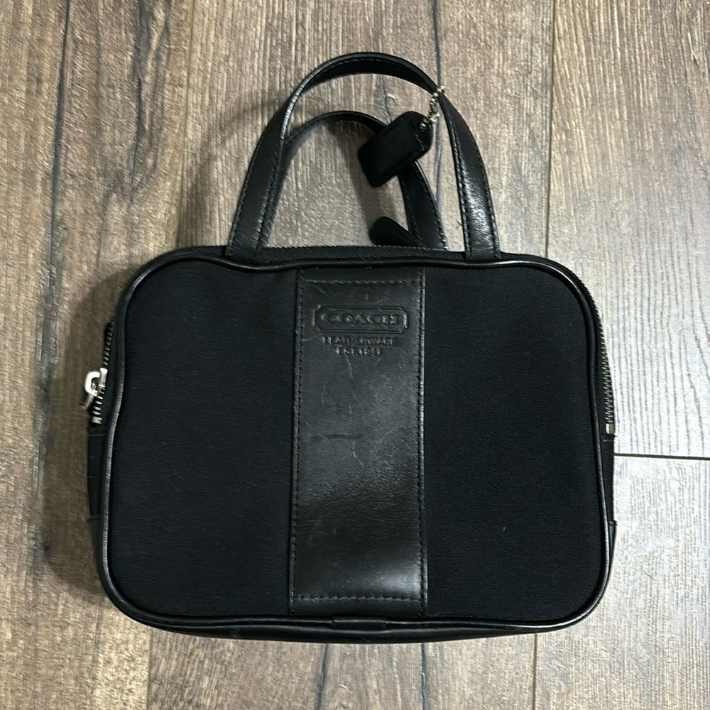 Coach bag- nylon and polished leather